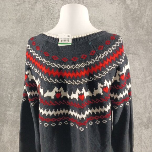 NWT KAREN SCOTT Holiday Dog Pattern Sweater LARGE(12-14) Cotton Blend Pullover - Picture 10 of 13